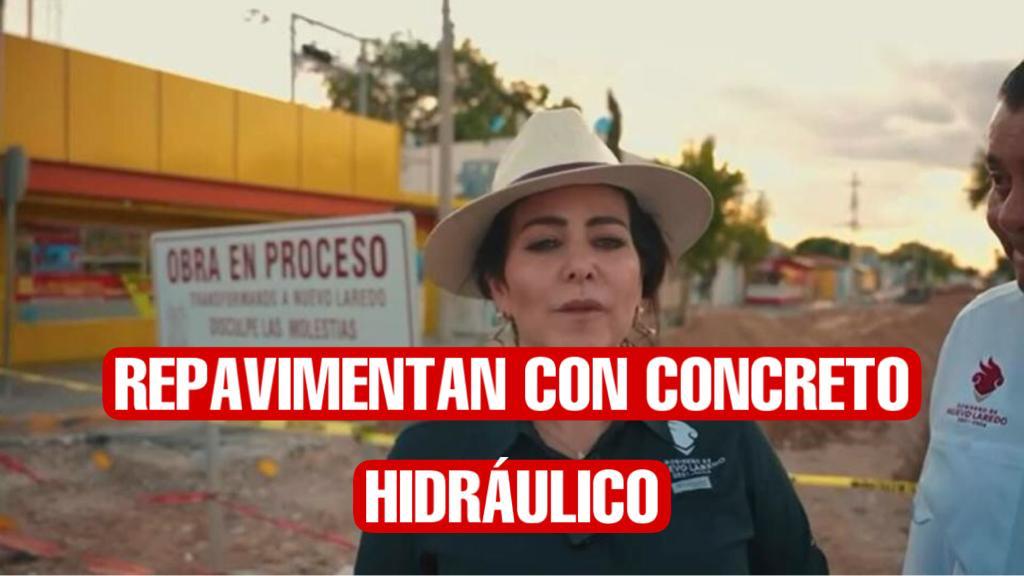 Arranca Carmen Lilia Canturosas obra de repavimentación con concreto