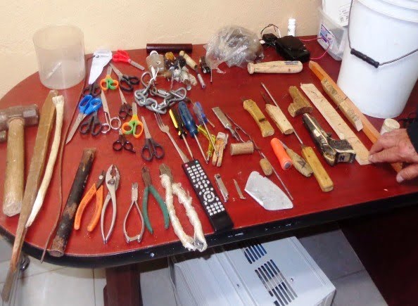 Drogas, armas y otros objetos prohibidos en el penal de Nuevo Laredo