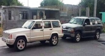 Aseguran automóviles abandonados por delincuentes en Miguel Alemán