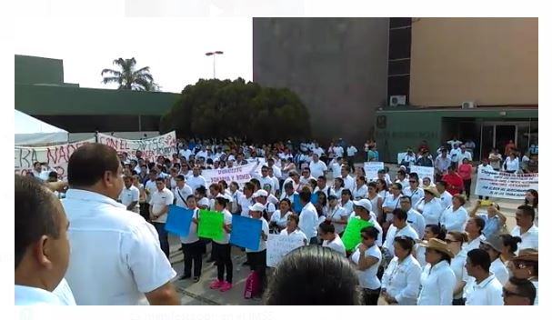 Evidencian que protesta de sindicato del IMSS tiene fines proselitistas