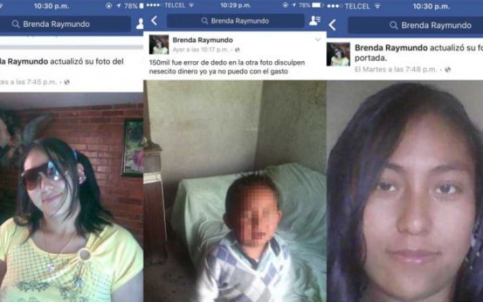 Detienen a mujer que vendía a su hijo por Facebook