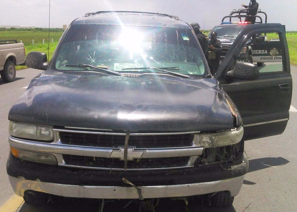 Atacan a policías estatales en Reynosa; aseguran camioneta con droga vegetal