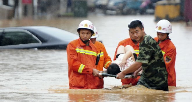 Inundaciones en China deja 186 muertos y 45 desaparecidos