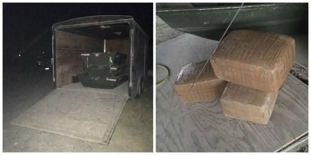 Marinos aseguran remolque con tres embarcaciones y marihuana en Tamaulipas