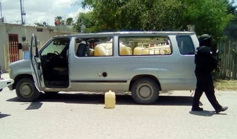 Aseguran estatales 250 litros de gasolina presuntamente robada