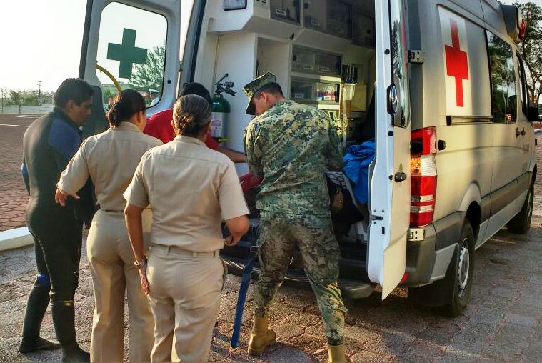 Rescatan a buzo, arrastrado por la corriente el playas del sur