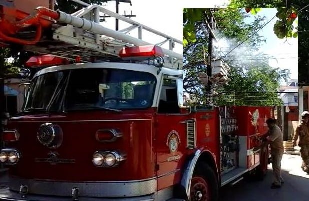 Se incendia poste de la CFE en Tampico