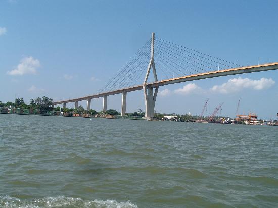 Mujer intenta aventarse del Puente Tampico