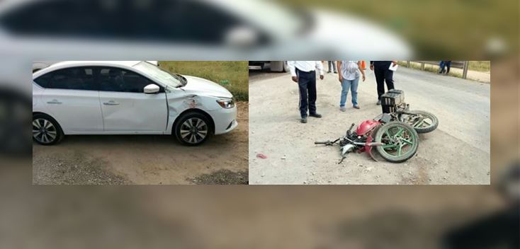 Choque deja un motociclista lesionado