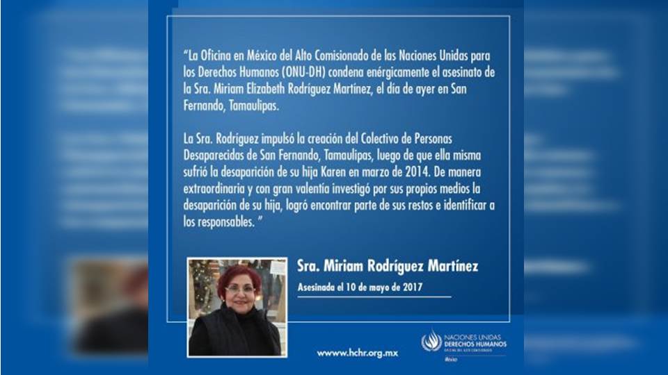 Indigna a ONU-DH asesinato de activista
