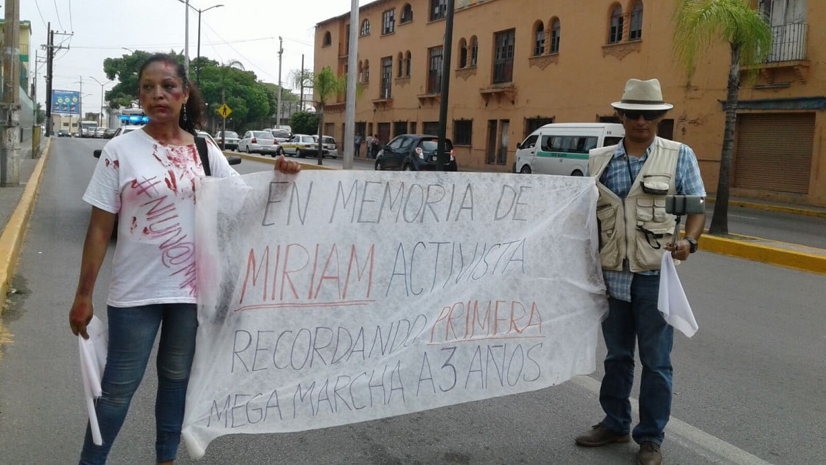 Se manifiestan activistas en zona sur (VIDEO)