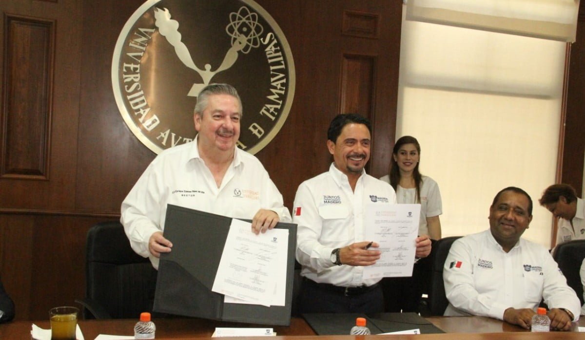 Firman convenio la UAT y Ayuntamiento de Madero