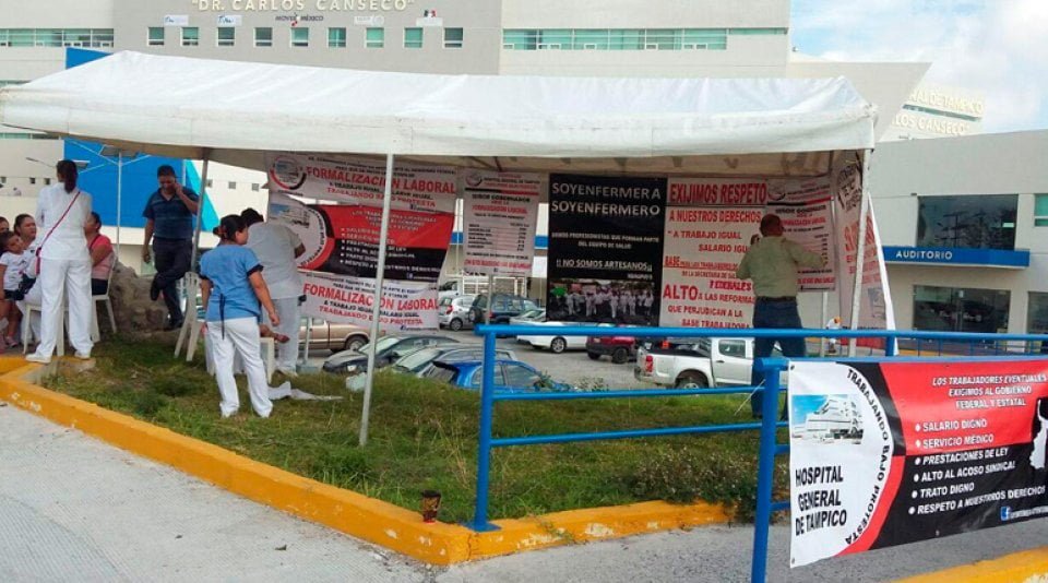 Paran labores en hospital Carlos Canseco de Tampico