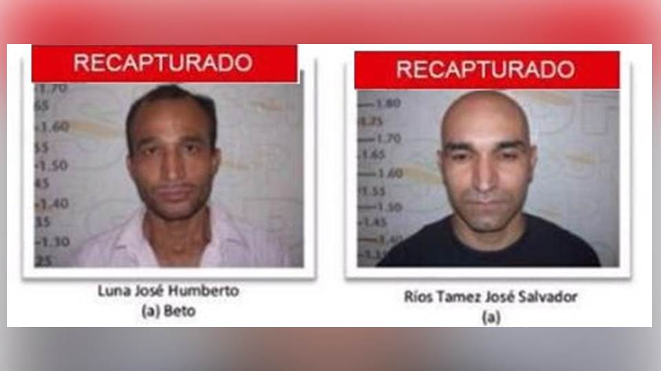 Recapturan 2 reos más que se fugaron del Penal de Victoria