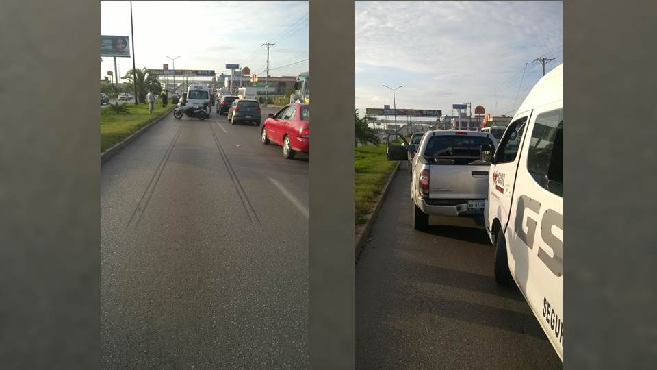 Choque genera caos vial en Tampico