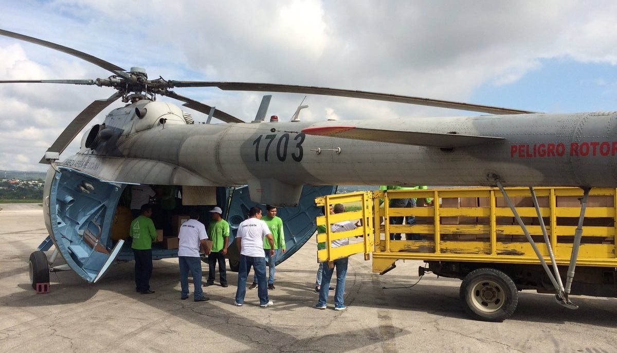 Se desploma en Chiapas helicóptero con ayuda humanitaria, hay 8 lesionados