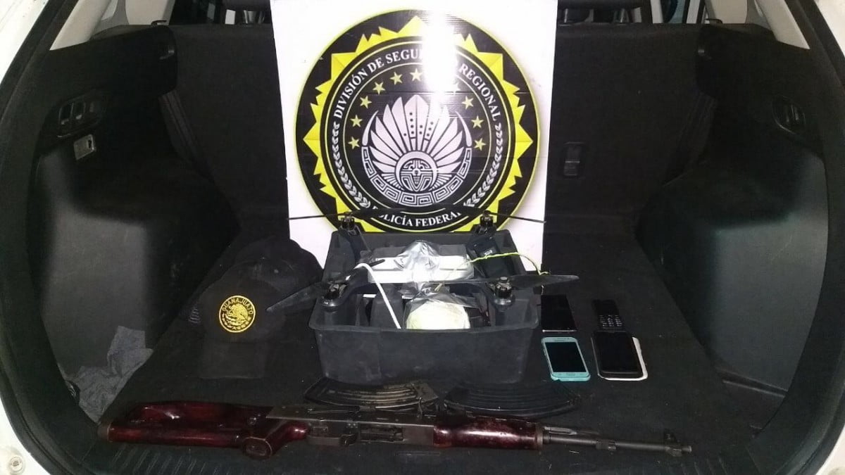 Detienen a 4 delincuentes con Dron explosivo
