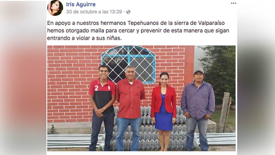 Diputada regala malla ciclónica para prevenir violaciones