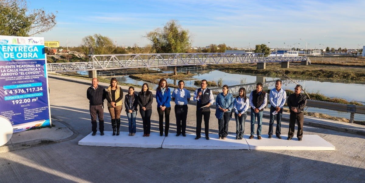 Entrega Rivas un puente necesario a la Francisco Villa