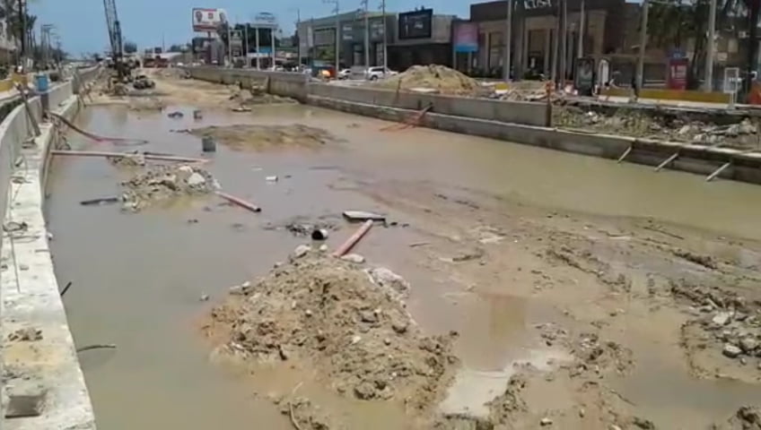 Se inunda paso inferior San Pedro en Tampico