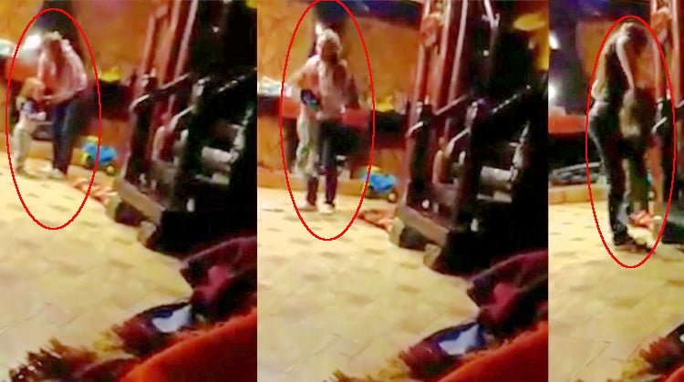 Intenta ahogar a su pequeño hijo porque le rompió el celular (VIDEO)