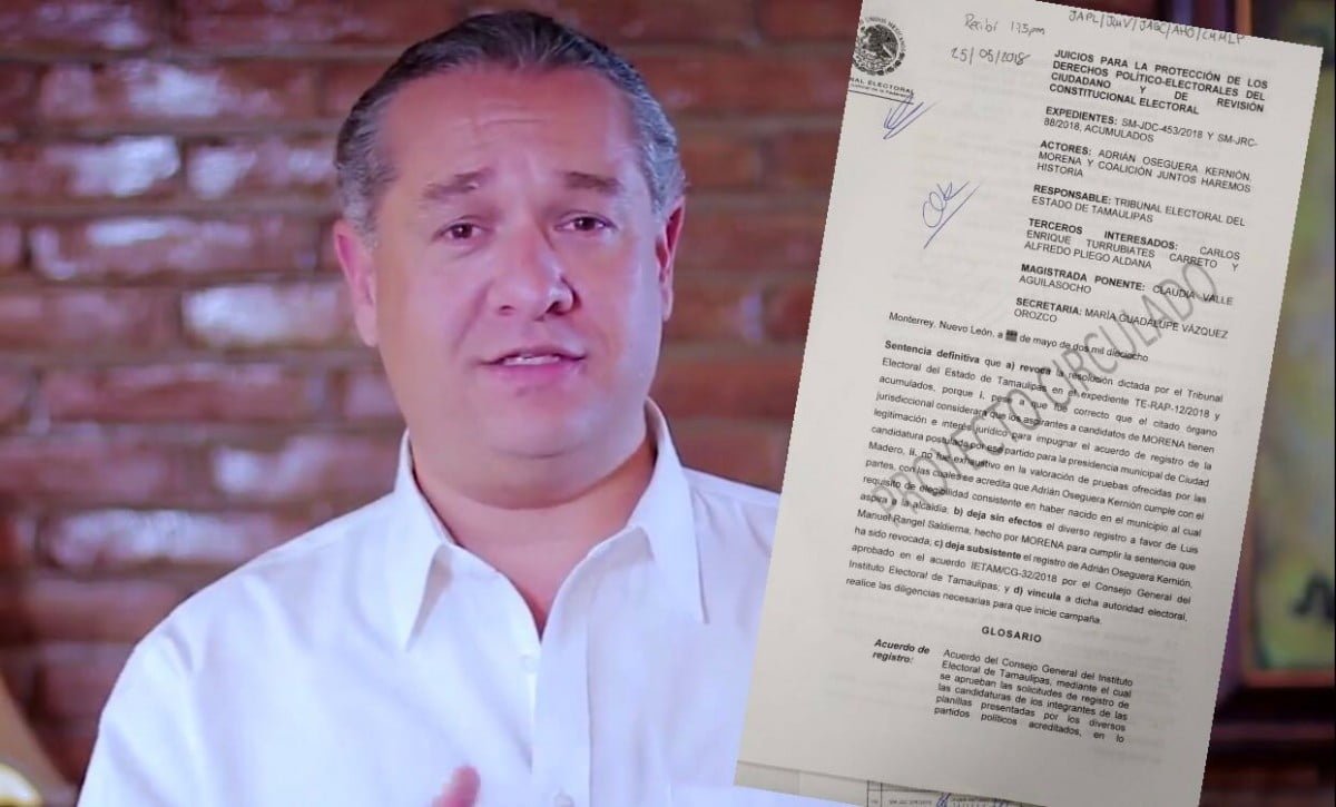 Restituyen la candidatura de MORENA a Alcaldía de Madero con Adrián Oseguera
