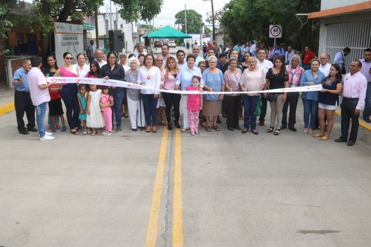 Entregan importantes obras de pavimentación en Tampico