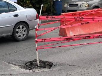 Tres socavones se registran en un día en Tampico