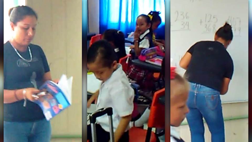 Por falta de maestra, madre de familia entra al quite en Altamira