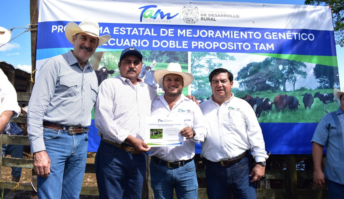 Reciben productores tamaulipecos 171 vaquillas de doble propósito