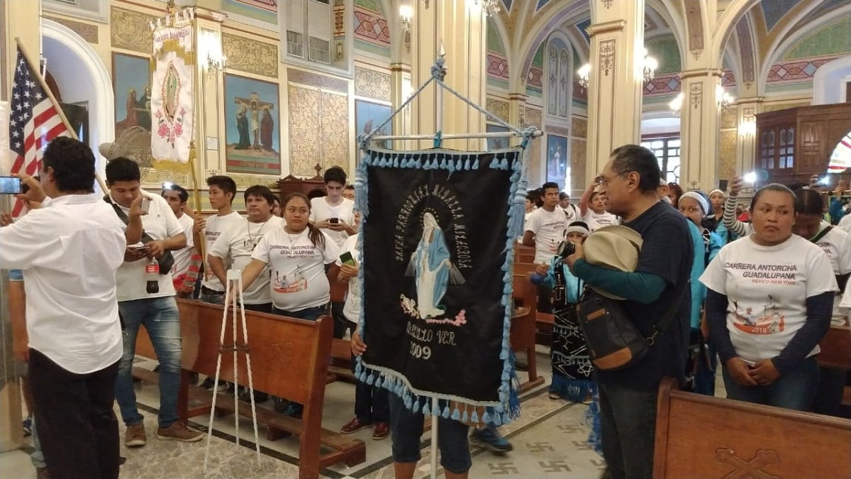 Llega a Tampico la antorcha Guadalupana