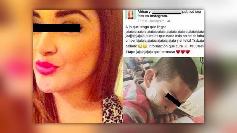 4 meses de prisión a maestra que puso cinta a alumno y lo publicó en Instagram
