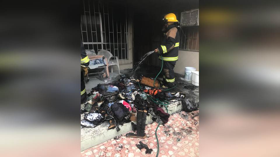Se registra incendio en casa habitación en zona centro de Madero