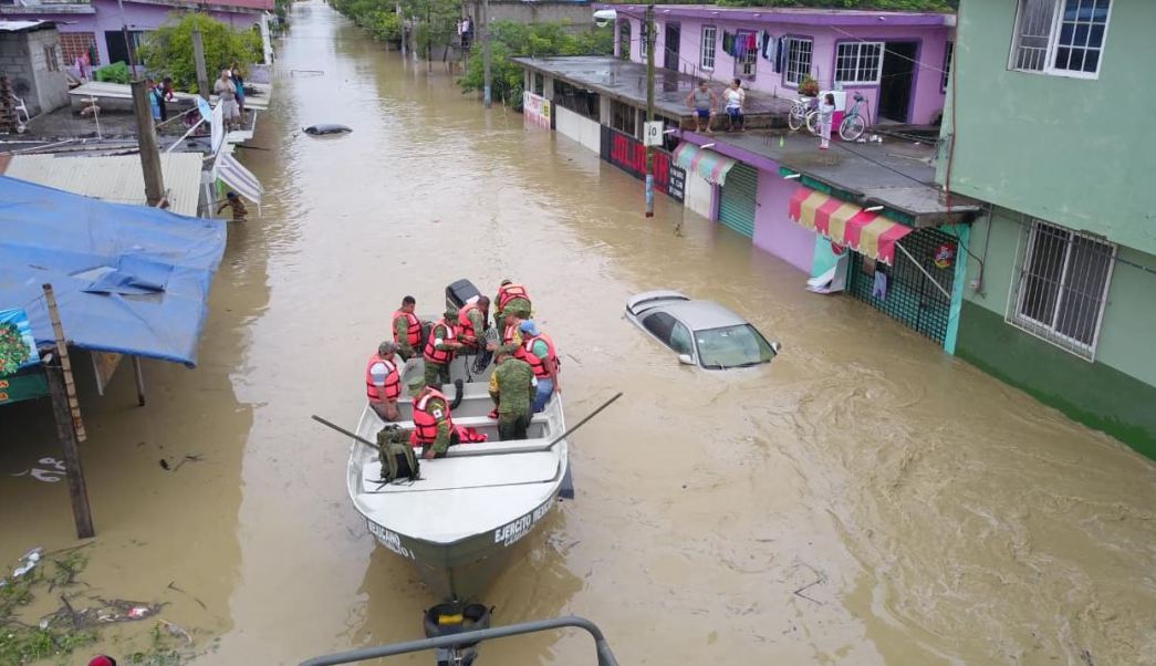 Fuertes lluvias dejan al menos 36 mil damnificados en Álamo, Veracruz