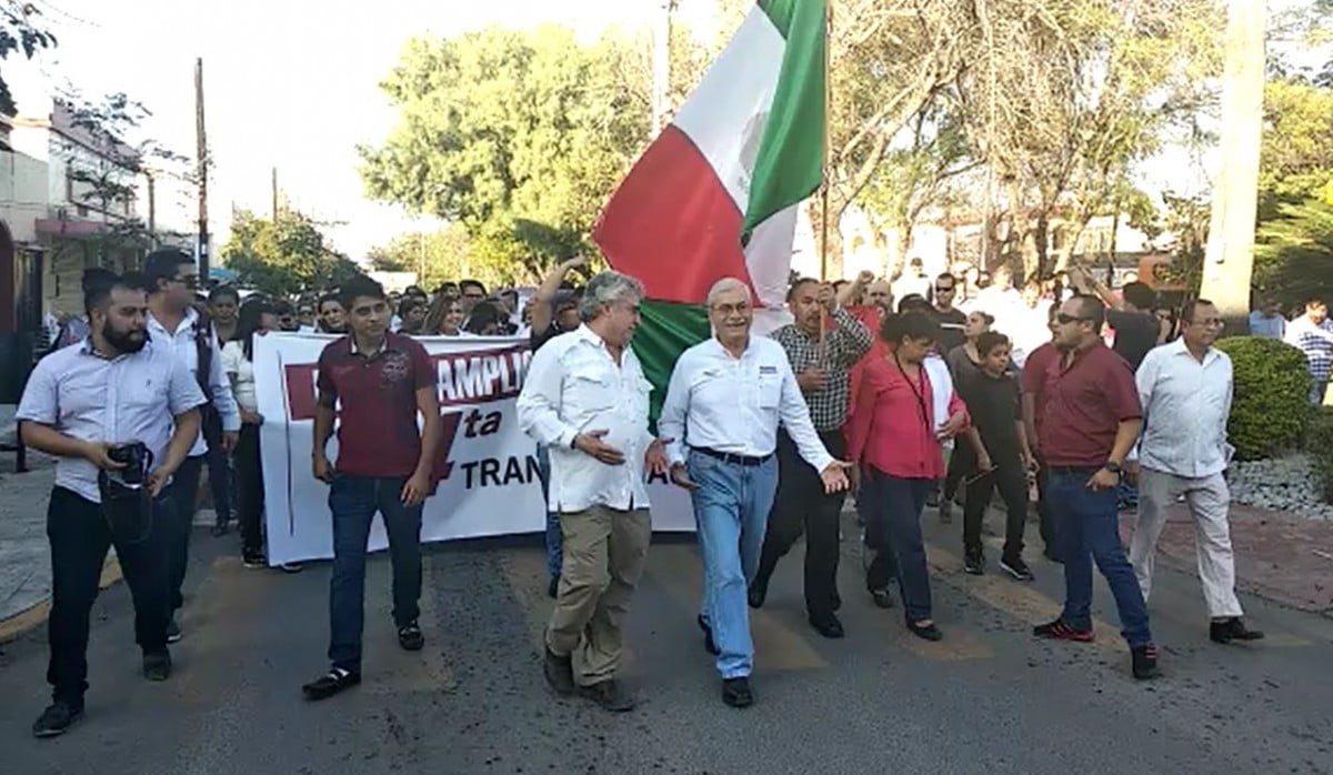 Zafarrancho durante marcha de Morenistas en Victoria