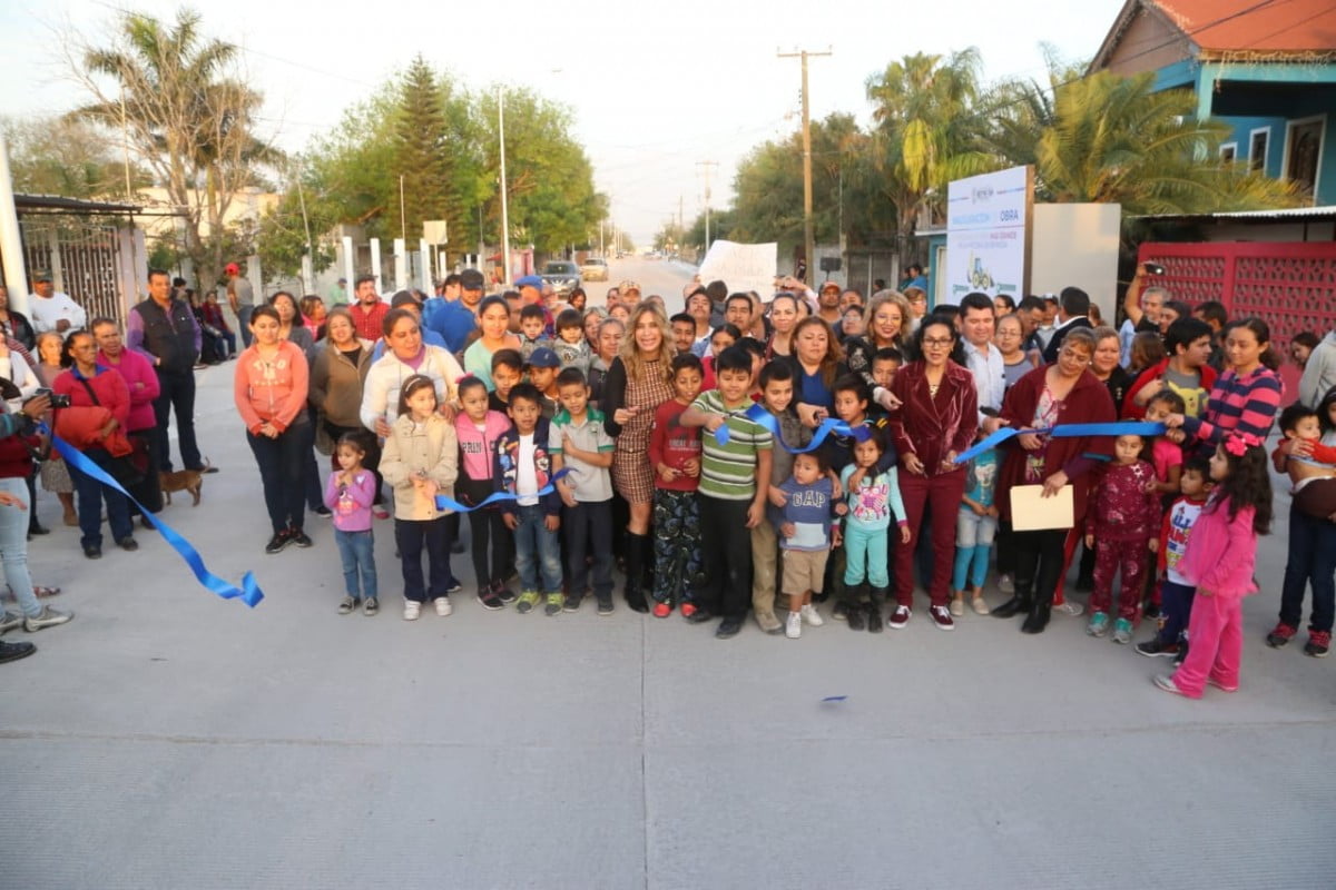 Inauguran obras de pavimentación con concreto hidraulica en Reynosa