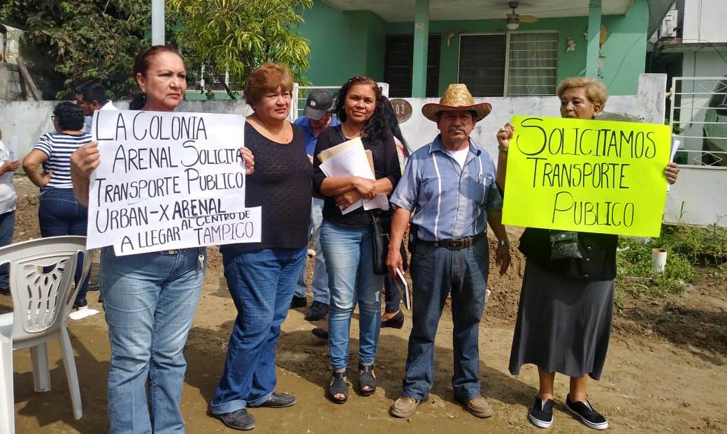 Piden ruta de transporte público en Tampico