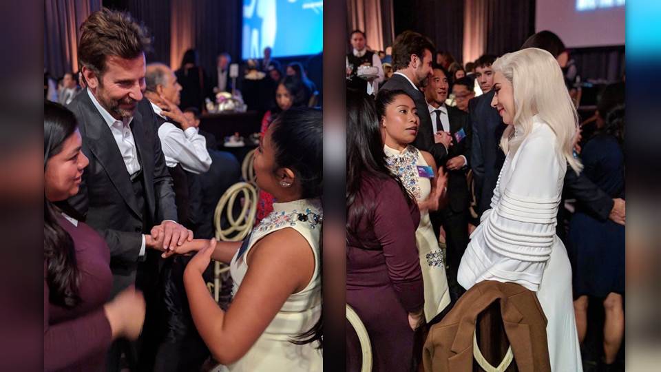 Yalitza Aparicio “echa el chal” con Bradley Cooper y Lady Gaga