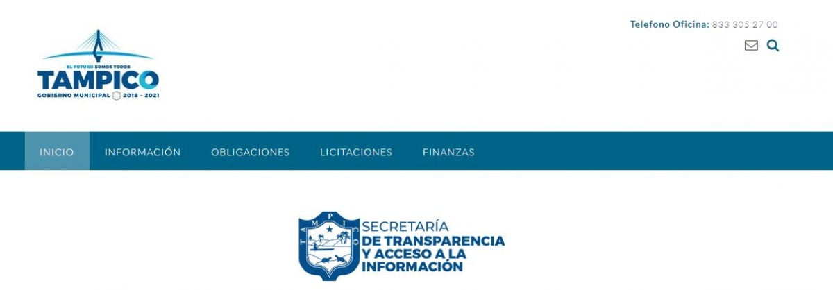 Al 80 por ciento la página de transparencia del ayuntamiento de Tampico