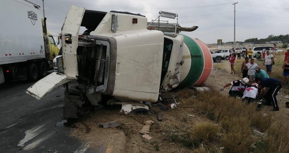 Volcadura deja un lesionado en Nuevo Laredo