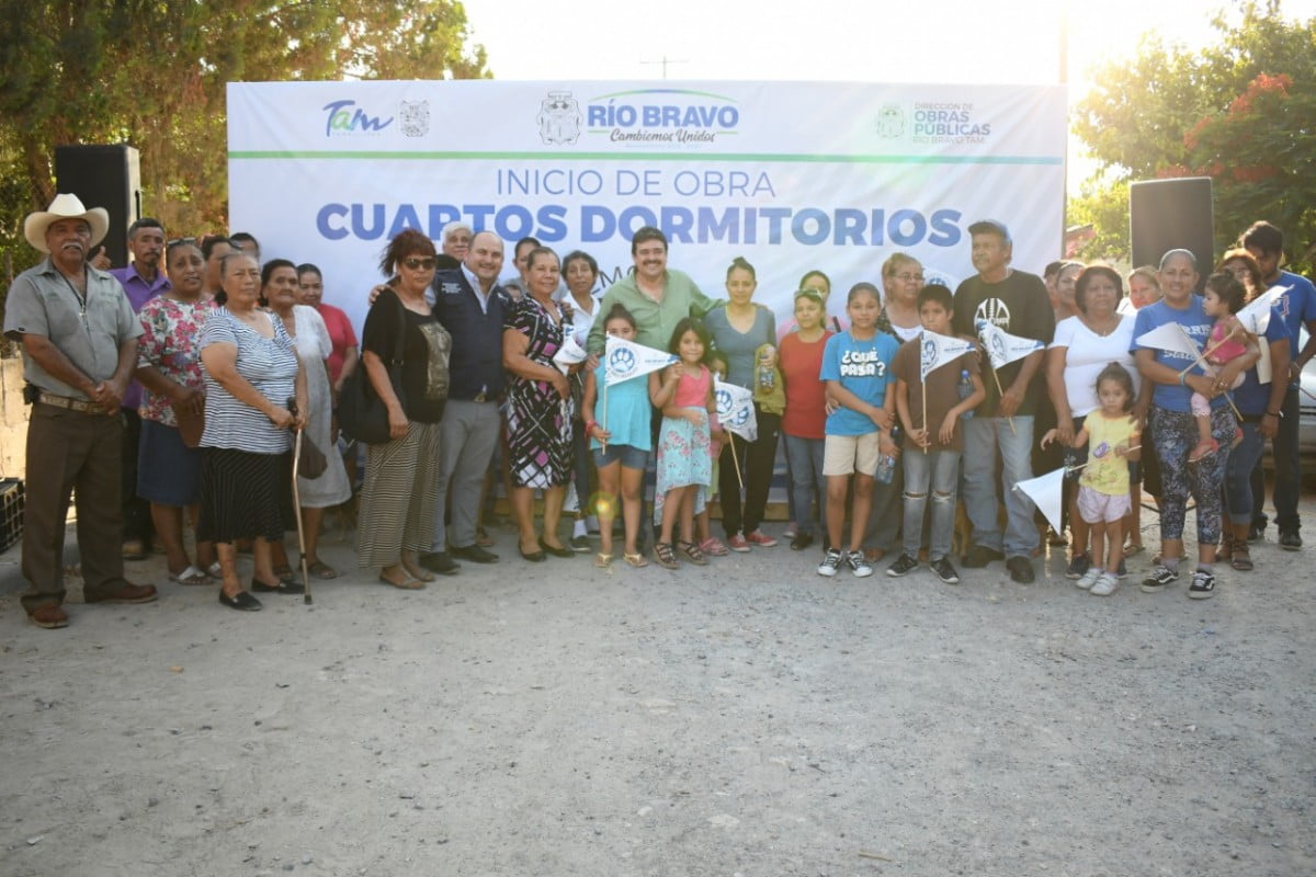Construyen cuartos dormitorios para familias de Río Bravo