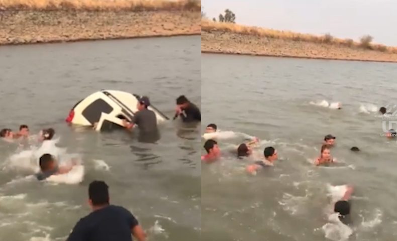 Camioneta se hunde con familia a bordo en presa de Jalisco