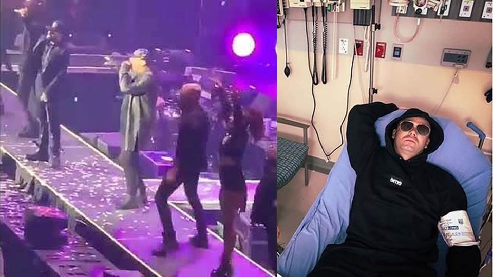 Terrible caída del reguetonero Wisin en pleno concierto en Texas