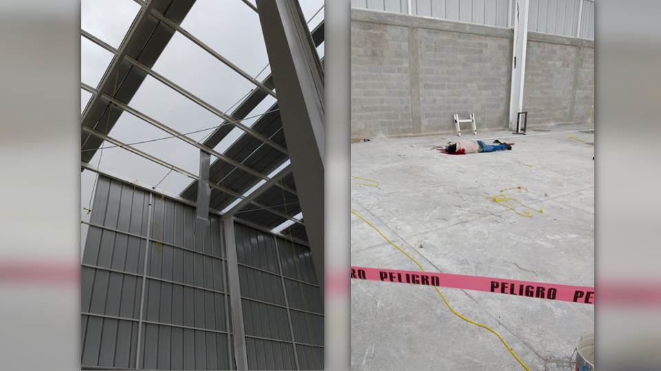 Caen dos soldadores de una nave en construcción; uno muere al instante