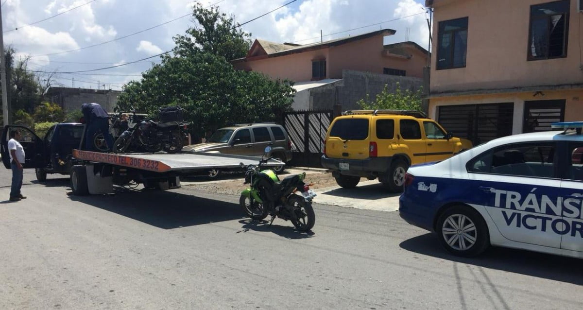 Sigue operativo permanente contra motociclistas; retiran 4 unidades sin papeles