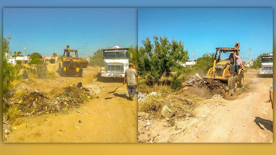 Eliminan tiradero clandestino en la colonia Río Bravo de Nuevo Laredo