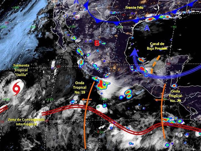 La tormenta tropical ‘Dalila’, se forma en costas de BCS