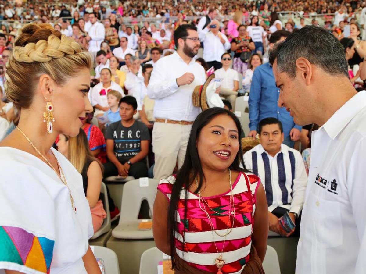 Atestigua Yalitza Aparicio el arranque de la Guelaguetza