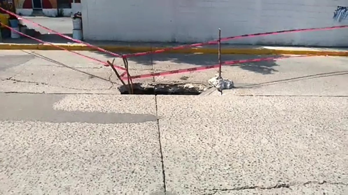 Se registra socavón en el mismo lugar en Ciudad Madero.
