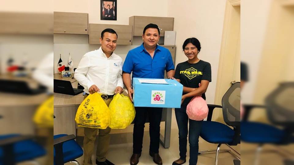 Jóvenes Tamaulipas apoya la recolección de taparroscas en lucha contra el cáncer